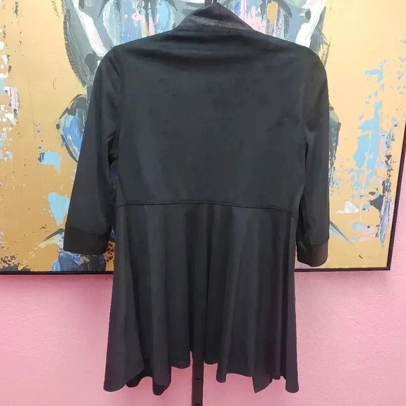 Joseph Ribkoff Black Suede Feel Lightweight Jacket - Picture 2 of 4